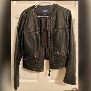 Leather moto jacket
